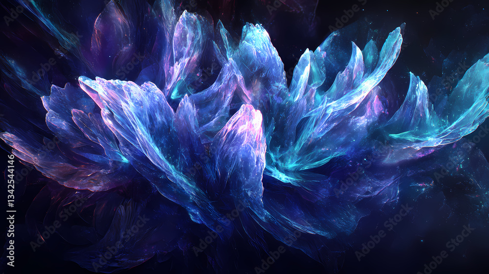 Obraz premium abstract crystalline fusion structures