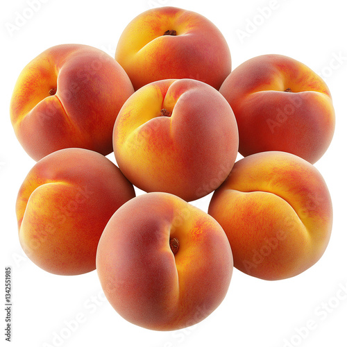 Juicy Summer Peaches: Fresh, Organic, Healthy & Vibrant Fruit