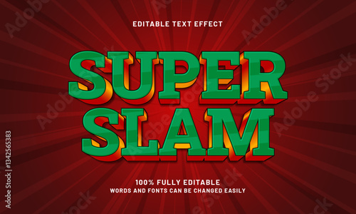 super slam editable text effect with a sport and kick text style