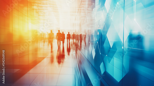 Wallpaper Mural abstract professional business team people innovation connection of line from nail node to node on Smart Innovation city with connection cyber security network reciprocity , networking concept

 Torontodigital.ca