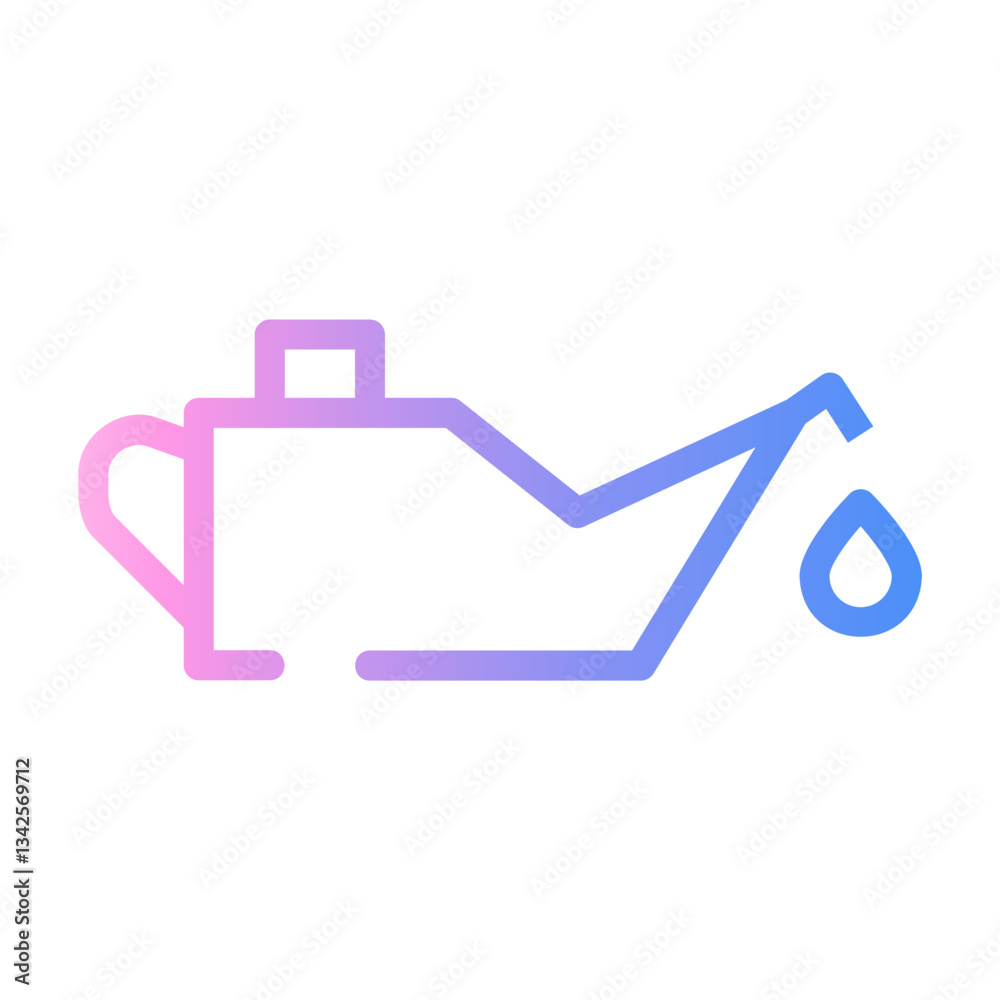 Fototapeta premium oil change Line Gradient Icon