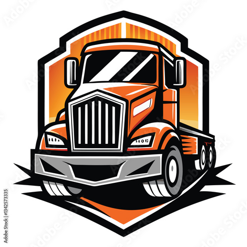 Striking Emblem of a Modern Trucking Company in High Definition