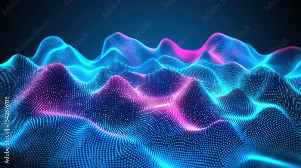 Fototapeta premium A blue and pink wave with a purple and pink peak