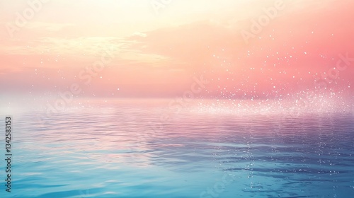 Soft pastel sunset album cover with minimalist design and peaceful ambiance. Soft pastel background