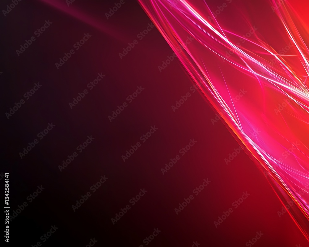 Fototapeta premium Abstract Red Energy Lines Background.