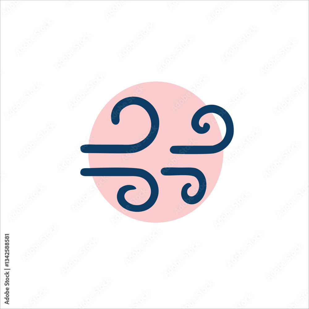 Wind icon logo with vector illustration Wind icon logo with vector illustration