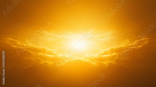 Golden Sunlight Radiating Through Wispy Clouds Creating A Warm Ethereal Atmosphere