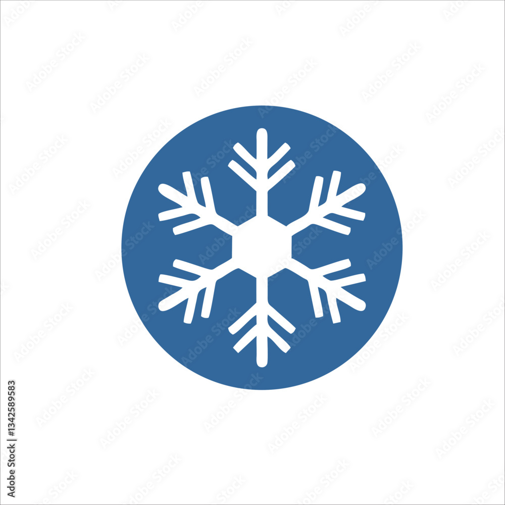 blue crystal snow icon vector illustration blue crystal snow icon vector illustration
