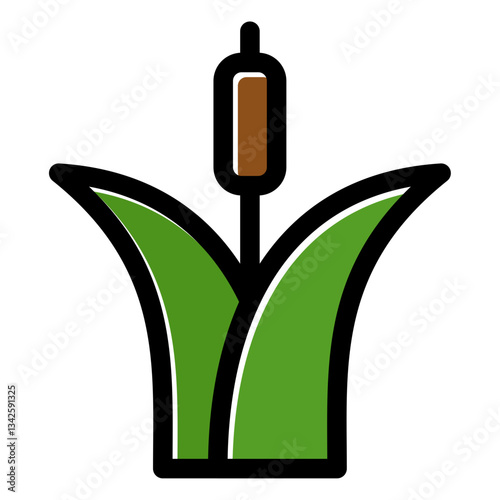 bulrush grass icon