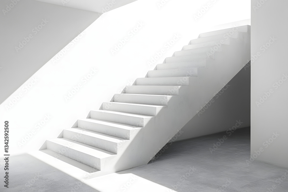 Fototapeta premium Ascend Modern White Staircase Design