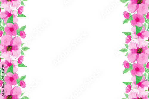 Watercolor flowers background vector for design.