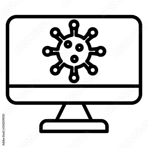 Virus Attack line icon