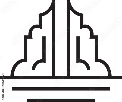 Pura Balinese Temple Vector Illustration