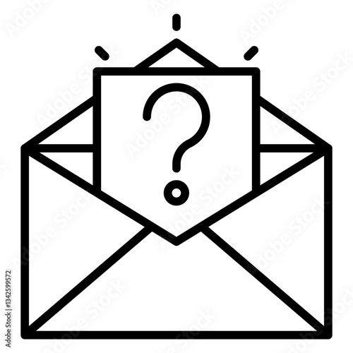 Unknown Mail line icon