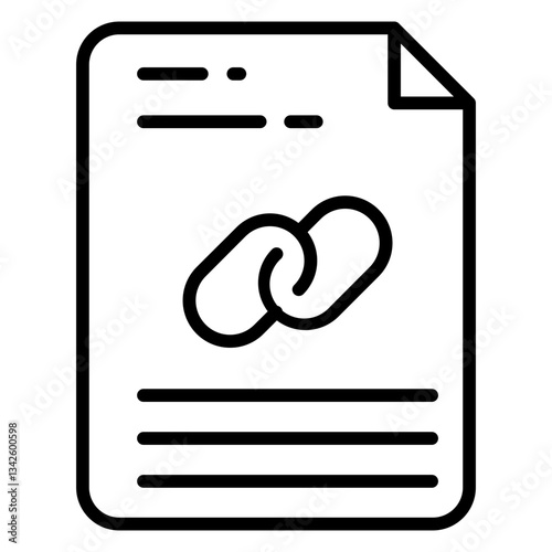 Link File line icon