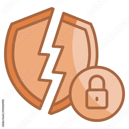 Security Breach  Icon Element For Design