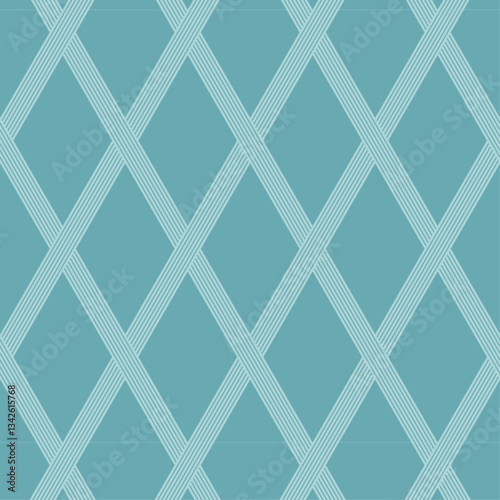 Seamless  linear mosaic texture pattern. Seamless abstract geometric diamond line grid pattern. Vector illustration for fabric textile wrapping paper background.