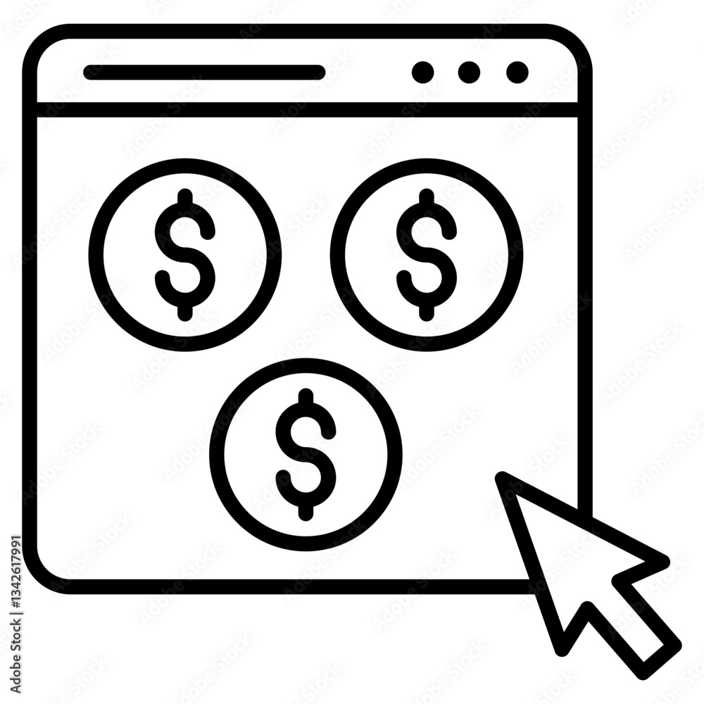 Pay Per Click Icon Element For Design Pay Per Click Icon Element For Design