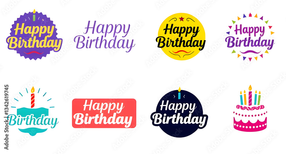 Obraz premium happy birthday text background