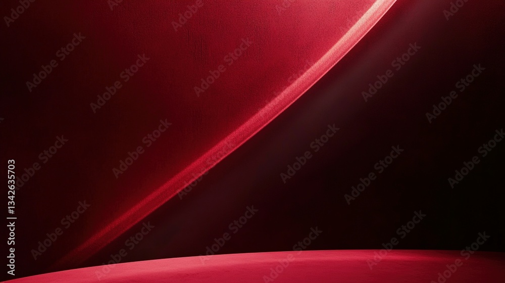 Obraz premium Abstract image featuring red light and a dark background space