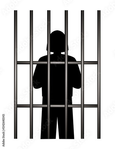  silhouette  woman prison