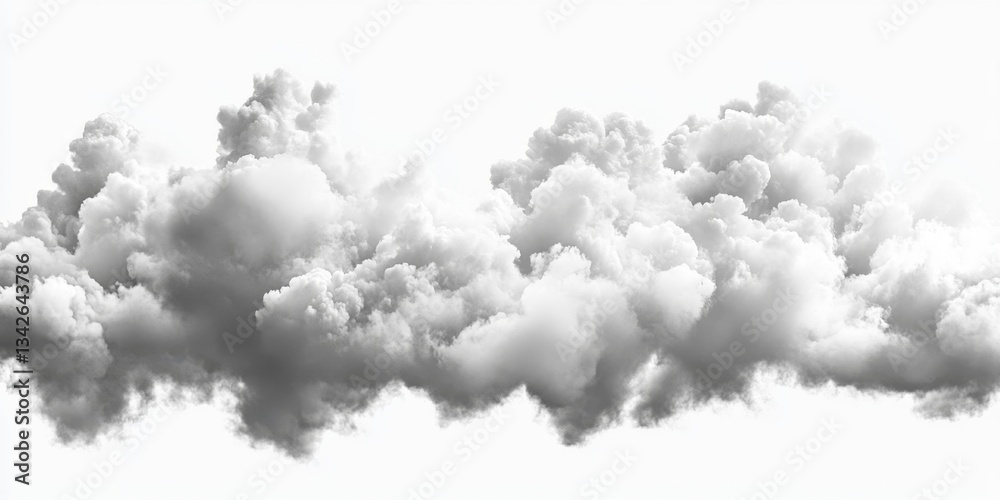 Soft and Fluffy Clouds in a Clear Sky – Ideal Background for Creative Projects, Illustrations, and Graphic Designs Featuring Atmospheric Elements