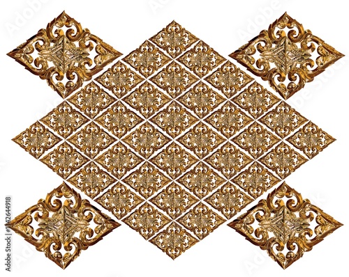 Obraz na płótnie seamless pattern with geometric elements w salonie