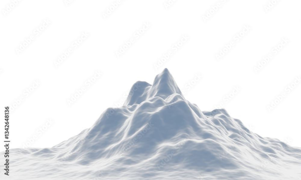 Fototapeta premium White snowy mountain. Snow hill