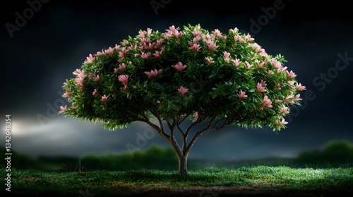 Serene Pink Blossom Tree  Nature  Tranquility  Wellbeing