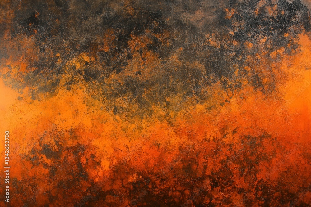 Obraz premium An abstract artistic textured background features warm and dark colors