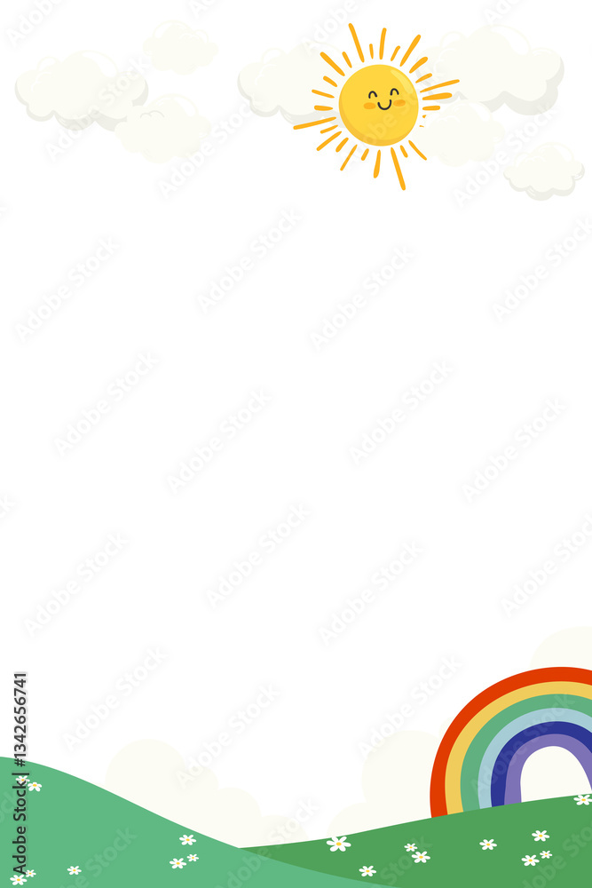 Summer png border, cute cartoon illustration, transparent background Summer png border, cute cartoon illustration, transparent background