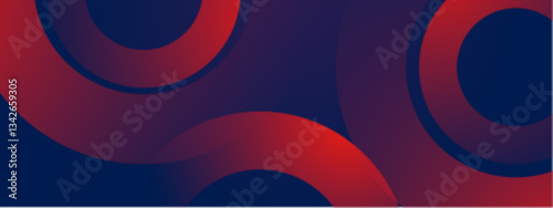 abstract geometric background modern overlapping red and blue circle shape vector illustration, for website design, wallpaper, and business presentation