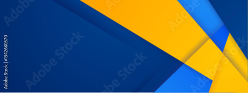 abstract blue and yellow triangle geometric background design created with simple shapes in a vector illustration