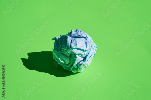 paper, ball, crumpled, business, office, economics, green photo