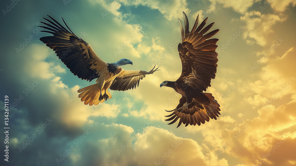 Fototapeta premium bald eagle in flight