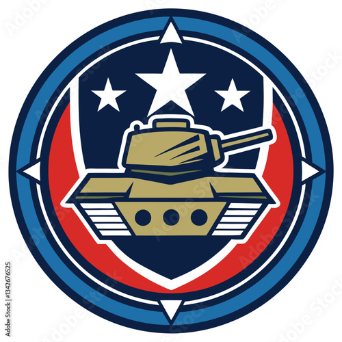 Detailed Illustration of a World War II Tank