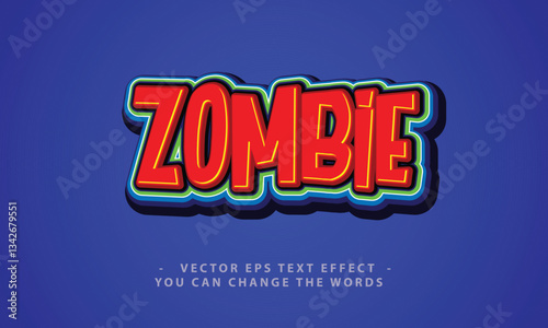 zombie text with effect illustration