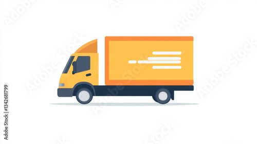 Delivery truck illustration for logistics and transportation concepts