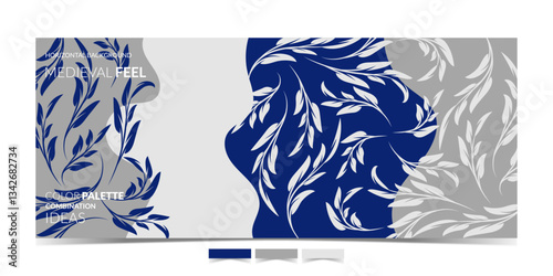 BACKGROUND 492 COLOR COMBINATION WITH ROYAL VICTORIAN AND MEDIEVAL NUANCES