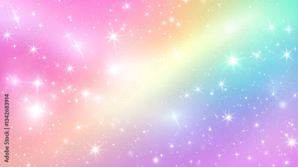 Magical fantasy background with colorful gradient and sparkling stars Magical fantasy background with colorful gradient and sparkling stars
