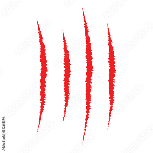 Claw scratches sign vector. Claws scratches icon, vector silhouette, Claws scratches icon, vector isolated on white background, vector illustration. 