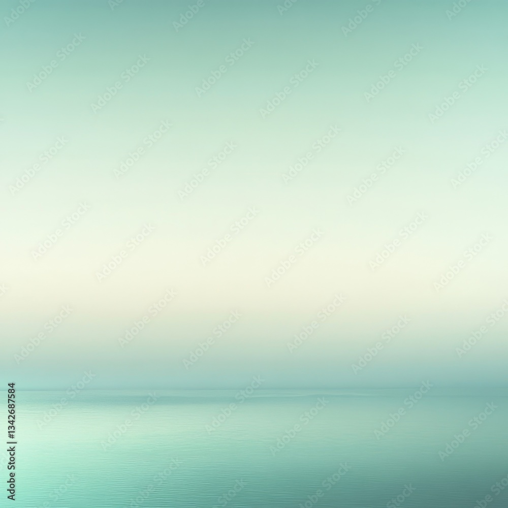 Fototapeta premium Tranquil Seascape with Soft Hues and Gentle Waves Capturing the Essence of Peaceful Nature and Serenity in a Minimalistic Coastal Environment