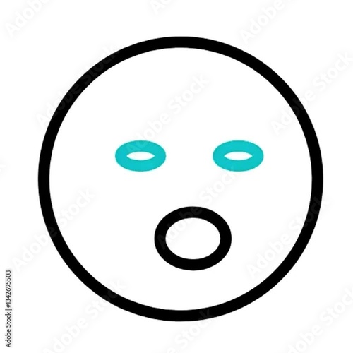 Astonished Face Icon Vector Illustration of Surprise and Amazement