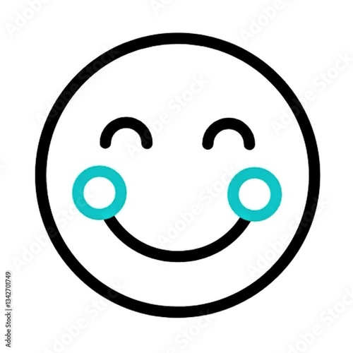 Happy Smiling Face Emoji Vector Illustration of Joy and Happiness