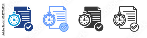 Sla icon set multiple style collection