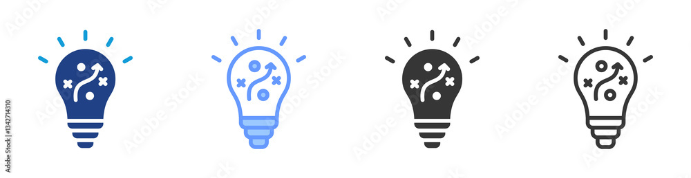 Strategic icon set multiple style collection Strategic icon set multiple style collection