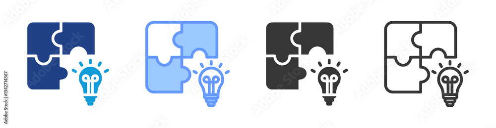 Problem Solving icon set multiple style collection Problem Solving icon set multiple style collection
