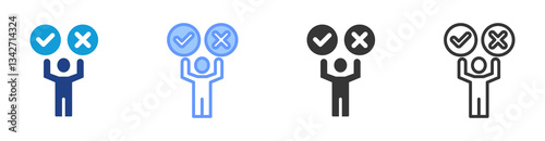 Feasibility icon set multiple style collection