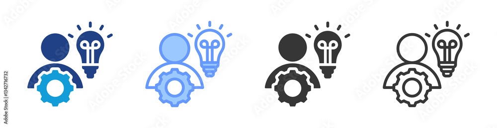 Development icon set multiple style collection Development icon set multiple style collection