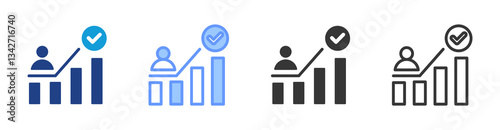 Progress icon set multiple style collection